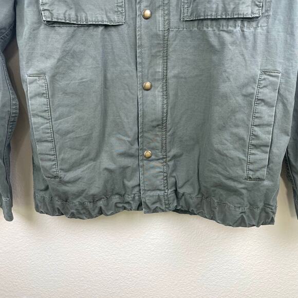 H&M Jacket Mens M Army Military Utility Indie Grunge Oversized Full Zip Khaki - Picture 12 of 14